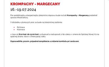 FOTO: Výluky vlakov v Košickom kraji (29. týždeň)