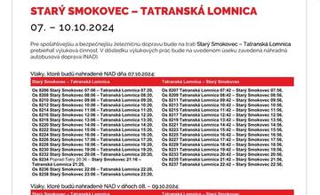 FOTO: Výluky vlakov v Košickom kraji (41. týždeň)