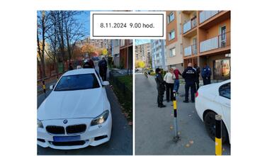 Arogantný vodič parkujúci na sídlisku Ťahanovce