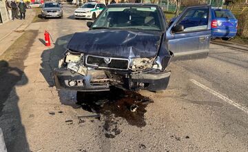 FOTO: Nehoda v obci Biel v trebišovskom okrese