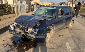 FOTO: Nehoda v obci Biel v trebišovskom okrese