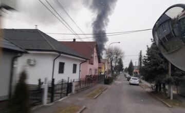 FOTO: Požiar letnej kuchynky v Trebišove