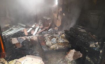 FOTO: Požiar letnej kuchynky v Trebišove