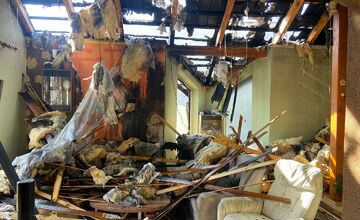 FOTO: Požiar rodinného domu v Margecanoch