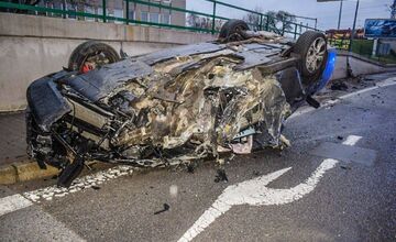 FOTO: Nehoda na Palackého ulici v Košiciach, vodič bol opitý