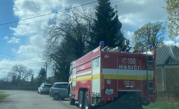 FOTO: Požiar kostolnej veže vo Vysokej nad Uhom