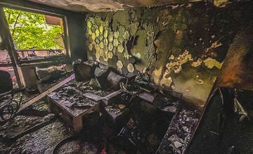 FOTO: Požiar bytu na Furči