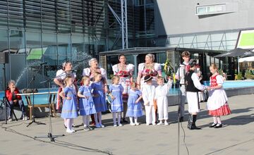 FOTO: Na Terase už stojí prvý zelený máj, vysokú brezu zoťal sám starosta