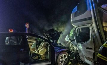 FOTO: Čelná zrážka pri Turni nad Bodvou