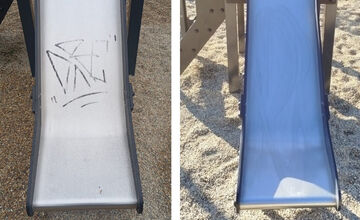 FOTO: Na Furči sa stalo terčom takzvaných umelcov detské ihrisko Čistinka