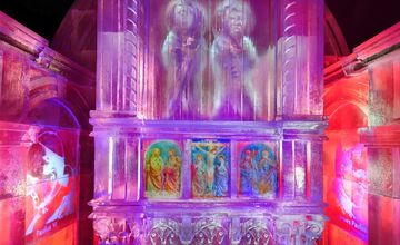 FOTO: Veľkolepý ľadový dóm otvoril brány. Prezident Pellegrini v úžase