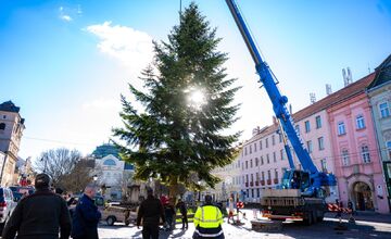 FOTO: V Košiciach už stoja prvé vianočné stromčeky