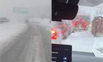 FOTO: Prvý sneh dorazil. Chaos na východe, kolóny na severe, juh stále čaká