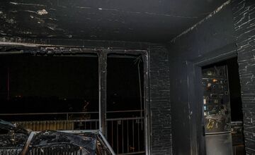 FOTO: Nočný požiar bytu na Terase