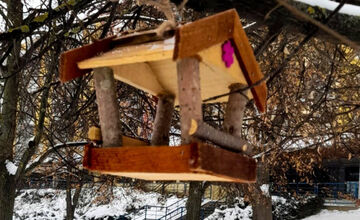 FOTO: Na košickom Sídlisku Ťahanovce pribudli drevené kŕmidlá pre vtáčiky
