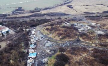 FOTO: Dronový pohľad na nelegálnu osadu na sídlisku Nad jazerom
