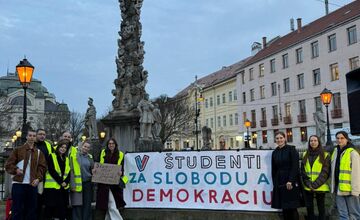 FOTO: Protest študentov v Košiciach